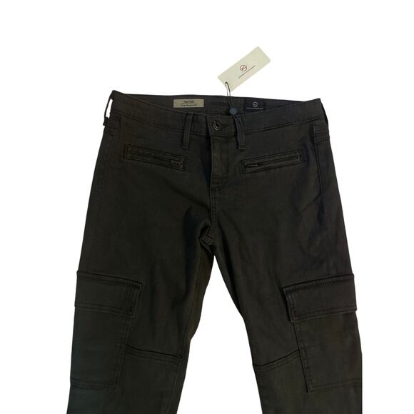 NWT Women 27 AG Adriano Goldschmied The Tyler Cargo Skinny Ankle Gray Pant Jeans - Picture 2 of 7